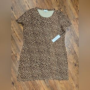 CK T-shirt Dress Leopard XL nwt vacay chic comfy cute